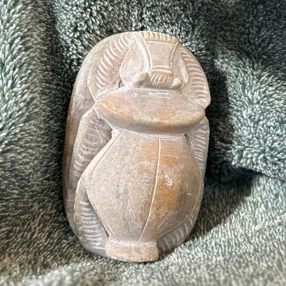 Egyptian Scarab in Soapstone Vintage - Picture 6 of 8
